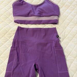 Born Primitive Purple Sports Bra & Shorts